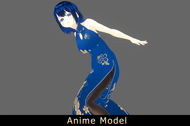 【Anime Character】Yuri (Cheongsam/Unity 3D)