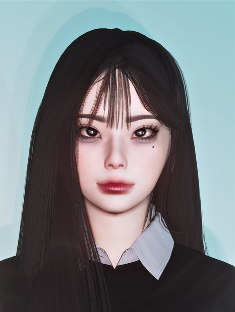 [CHARA] 페라 갸루/흑발 세트