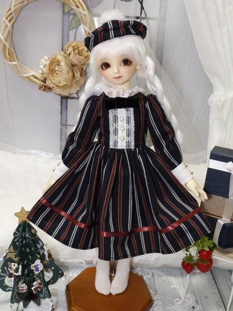 MDD SDM MSD用 レジメンタルストライプワンピース