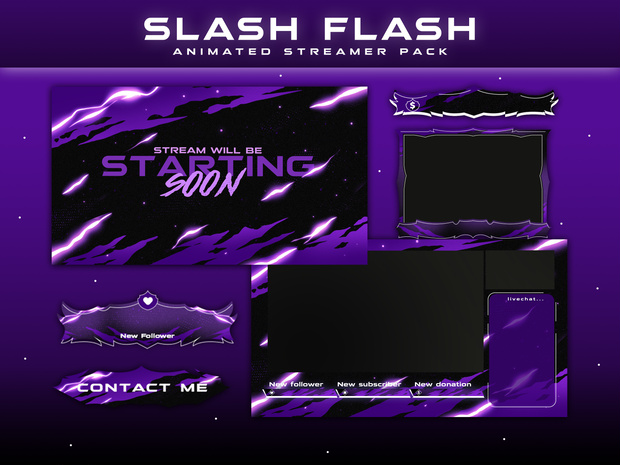 SLASH FLASH OVERLAY STREAMER PACKAGE