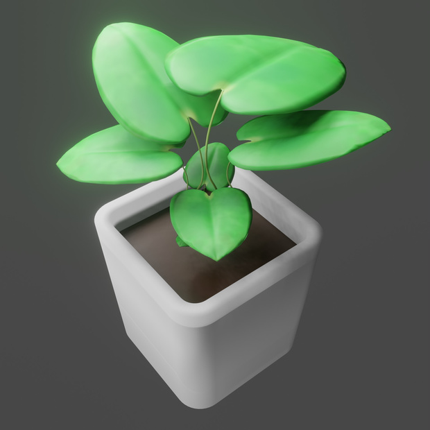 ポトス（観葉植物）【Blender / OBJ /3D】