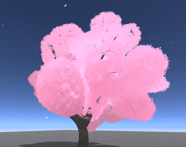 揺れる桜の木