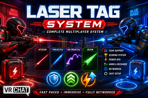 VRChat Laser Tag Plug n Play World Asset