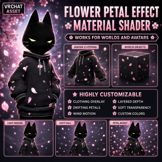 VRChat Flower Petal Effect Material Shader | Worlds & Avatars