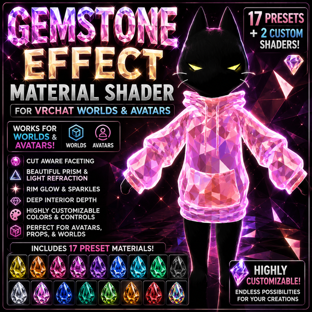 VRChat Gemstone Effect Material Shader | Avatars & Worlds