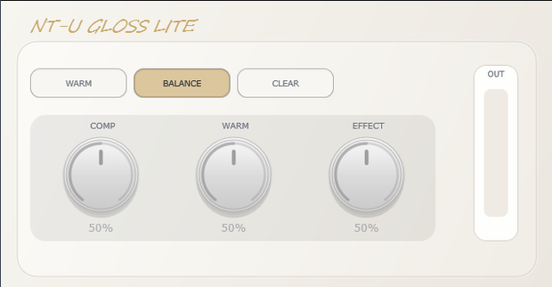 【OBS対応】歌枠・カラオケ配信向け簡単音作りVST3プラグイン｜VST3 Plugin for Singing Streams & Karaoke Audio Shaping｜NT-U GLOSS LITE（Windows Only）
