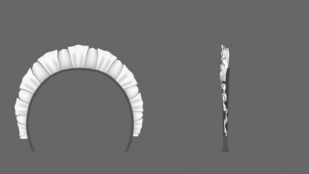 3D model - Classic Maid Headband