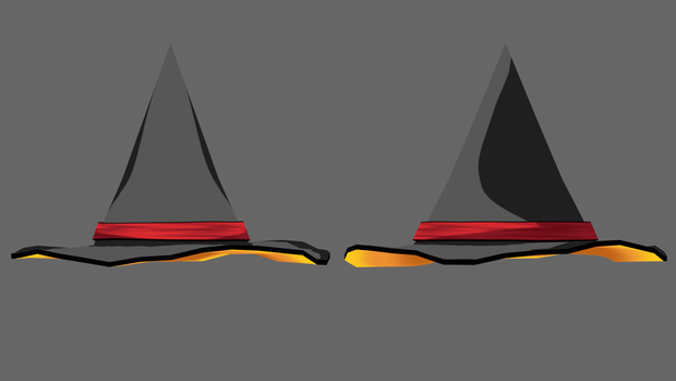3D model - Witch Hat with physics