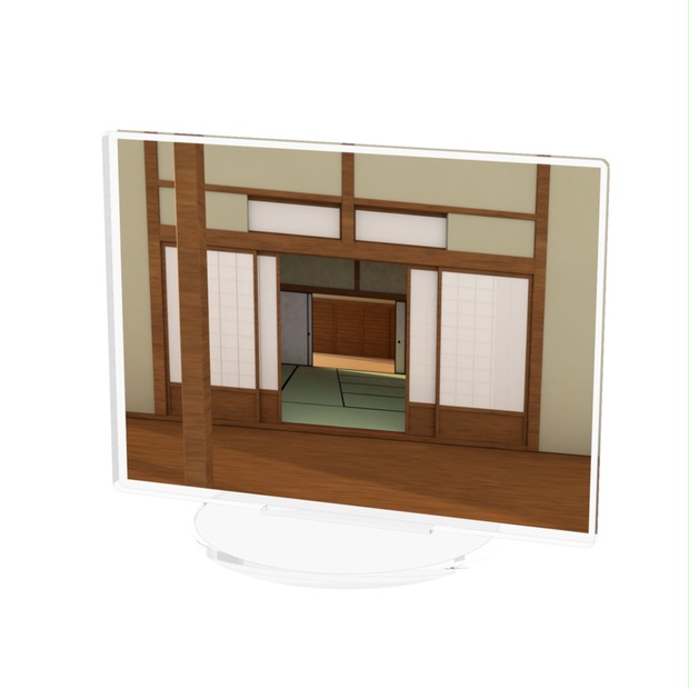 和室背景アクリルスタンド1 幅10cmx高さ7cm - 背景・2D3D素材