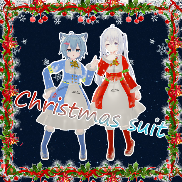 [VRCHAT]Christmas suit クリスマススーツ 聖誕服裝[RuskとSapphy対応]