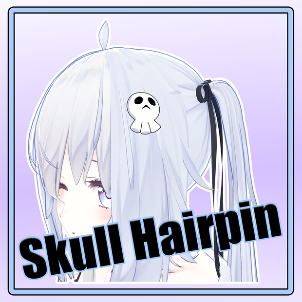 [VRCHAT]ヘアクリップ Skull Hairpin 骷髅发夹