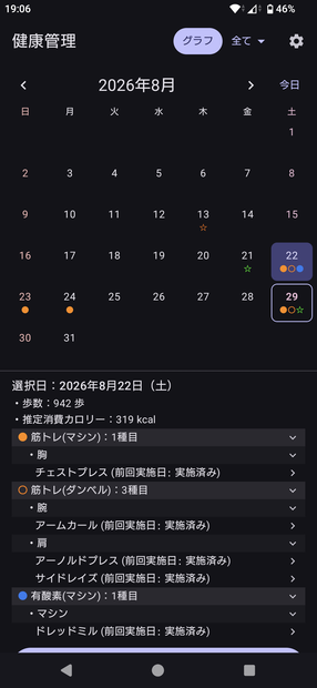 健康管理アプリ