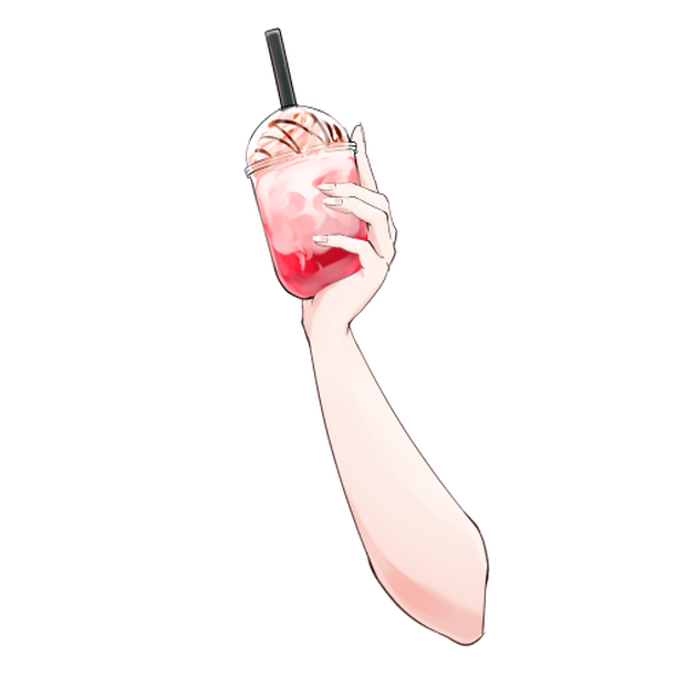 苺フラペチーノ【高画質商用利用】
