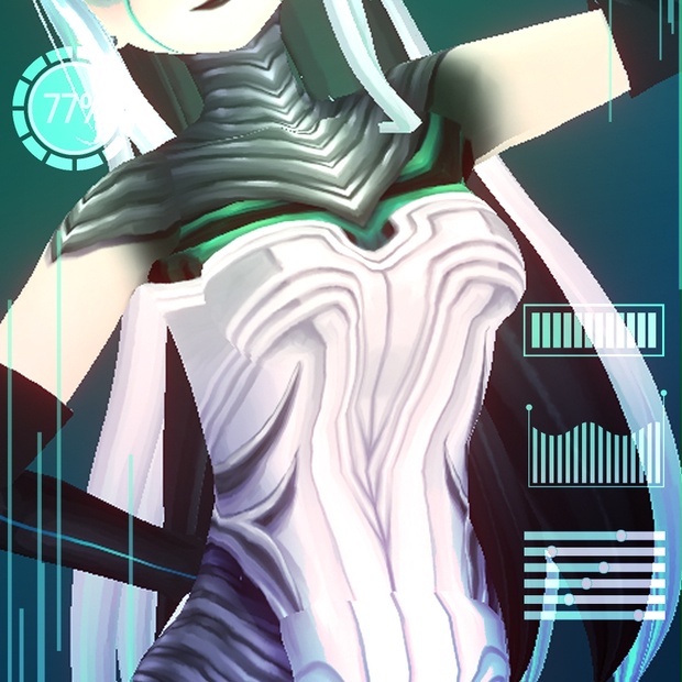 [ VROID ] Cyborg Queen Set [Green, Blue, Red, Pink & Purple] |サイボーグクイーン ...