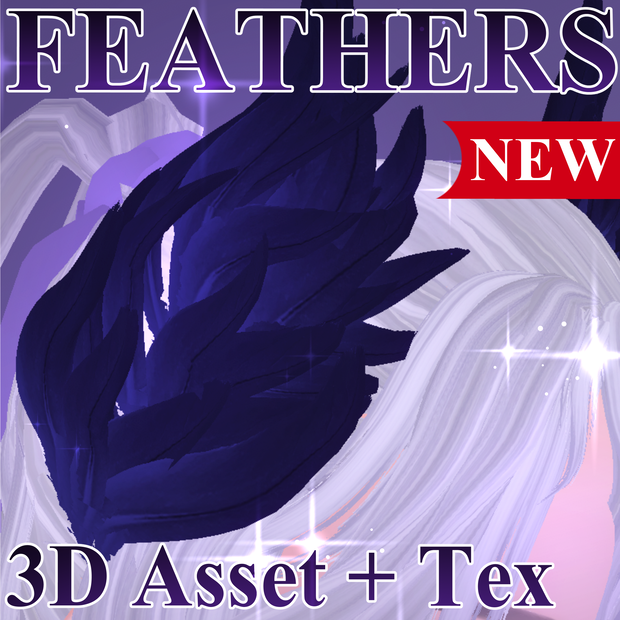 [ VROID ] Head Feathers! + Texture | 頭の羽！ + テクスチャ