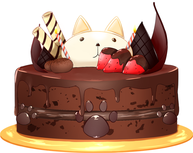 お誕生日/記念日用ケーキ【配信素材/Vtuber/背景】