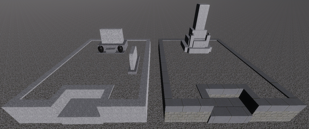 【３Dモデル_FBX】日本のお墓2種