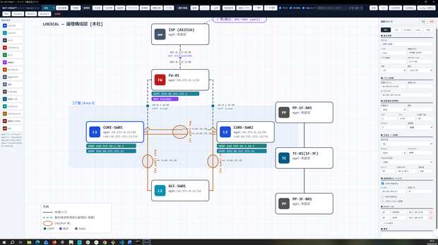 【近日販売予定】NET/DRAFT - ネットワーク構成図・ドキュメント自動生成ツール（Windows/macOS/Linux対応）