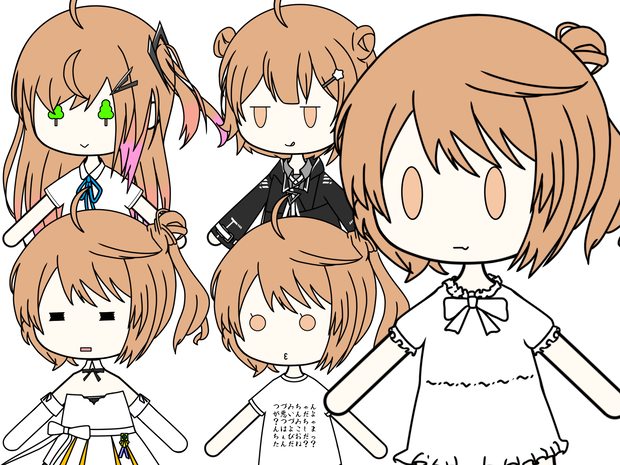 さとうささら立ち絵(デフォルメ)