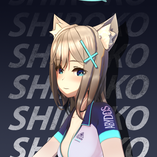 ブルアカシロコ FBX + VRM / Blue Archive Shiroko FBX + VRM