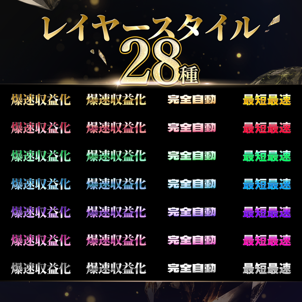 【photoshopレイヤースタイル】時短でプロの高級感！28パターン