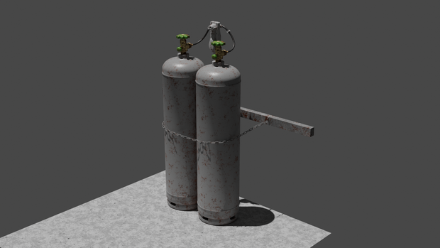 gas cylinder/プロパンガスボンベ/3DCGモデル/blender
