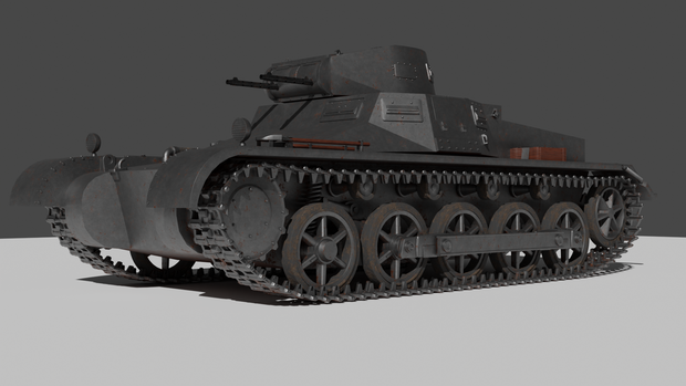 Panzerkampfwagen I/1号戦車・軽戦車/3Dモデル/blender