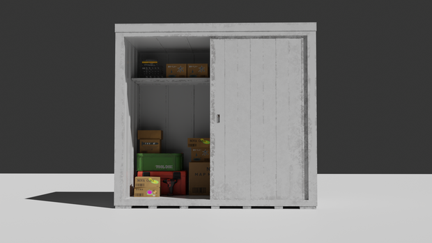 物置・ツール、段ボール類/storage room_tool_items/3DCGモデル/blender