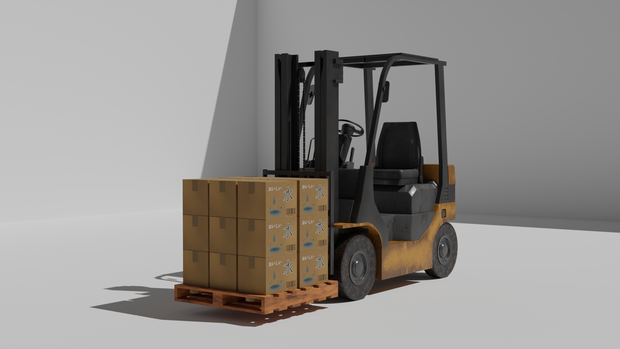 フォークリフト/forklift/3DCGモデル/blender