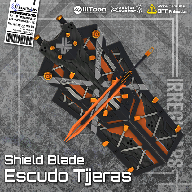 【オリジナル3Dモデル】Escudo Tijeras-エスクード・ティヘラス-【剣盾】