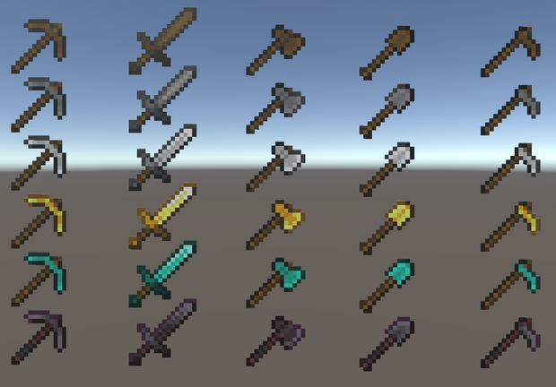 【3Dモデル】 Minecraft Tools And Weapons