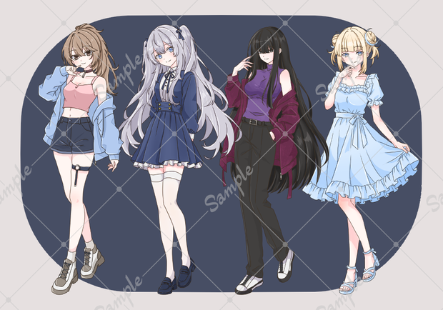 【無料有】立ち絵素材集　色んな女の子