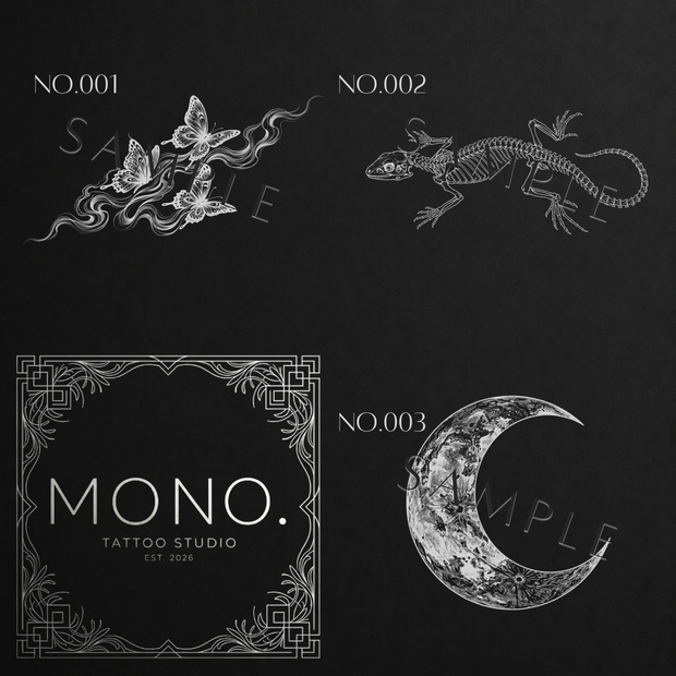 【No.001 - No.012】　　Tattoo Design Pack　　 (12 variations) 