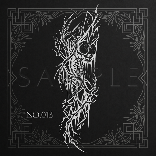 【No.013 - No.017】　　Tattoo Design Pack　　 (5 variations)