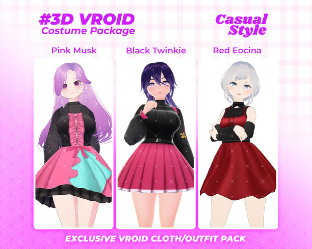 3D VRoid Outfit Pack Elegant Gothic & Lolita Dresses for VRoid Models | VRoid Clothes, VRoid Costume, VRoid Fashion