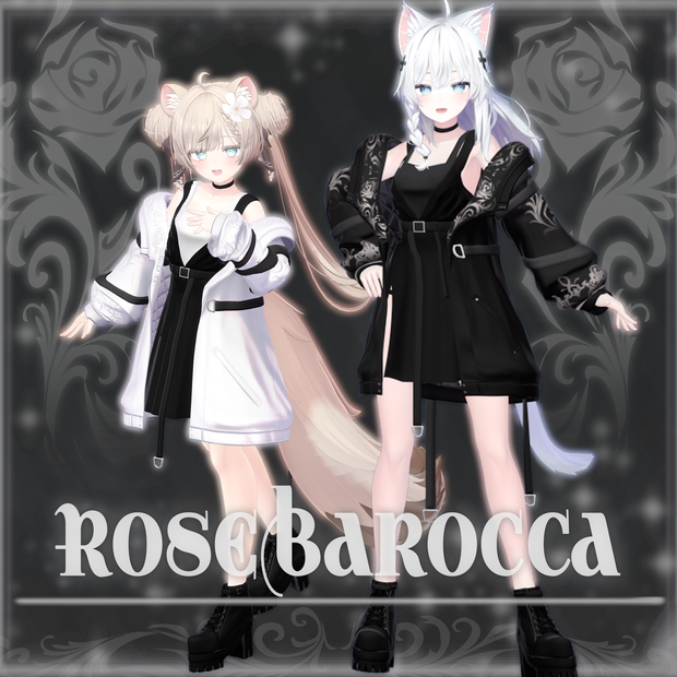 【8アバター対応】ROSEBAROCCA【VRChat向け衣装】