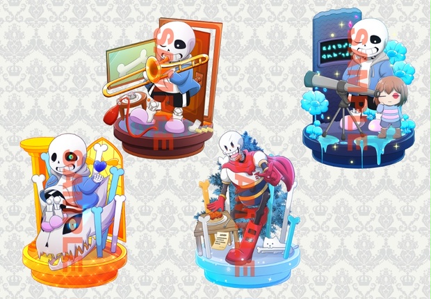 Undertale アクリルキーホルダー 4種 Kijitora415 Booth