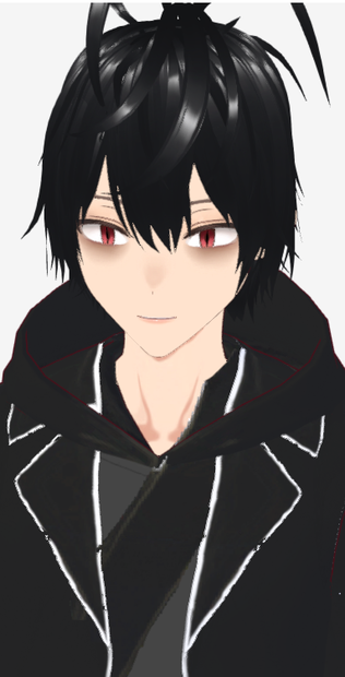 Vroid model black hair guy Connor male