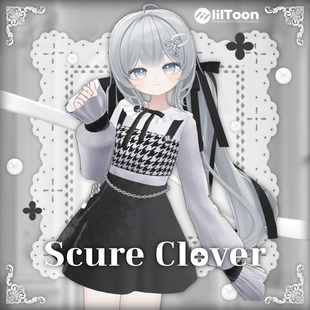【VRChat向け3D衣装】Scure Clover🍀🖤