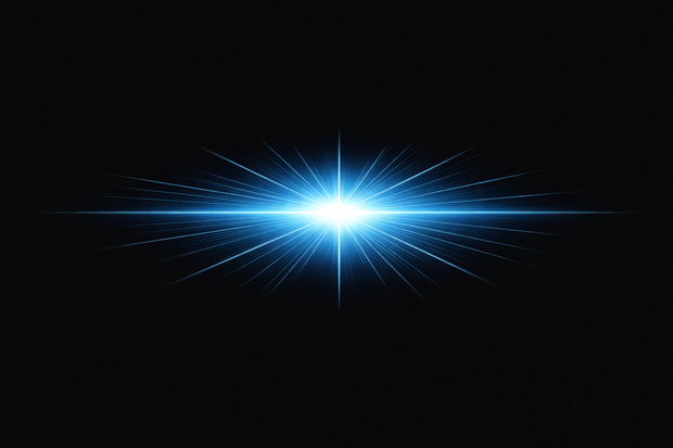 Horizontal Energy Burst 横方向ブルー発光エネルギー光線背景素材 SFライトエフェクト