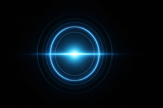 Energy Ring Burst 青いリング衝撃波エネルギー発光背景素材 SFライトエフェクト