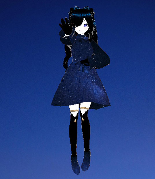 Aisha - Galaxy Star Avatar 3D Model VRM