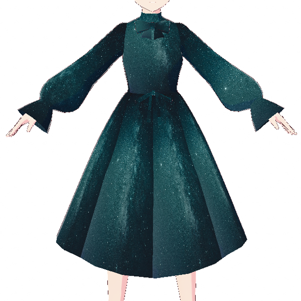 Green Galaxy Dress