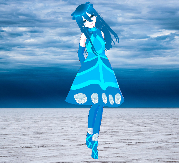 "River" - Jellyfish & Ocean Themed Avatar Outfit / Model VRM