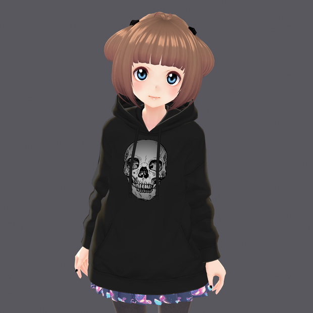 Vroid Skull Hoodie