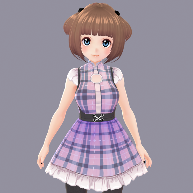 Cute Plaid Vroid Dress