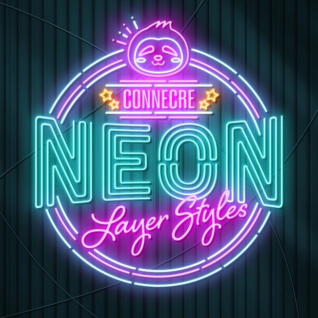 ネオンのレイヤースタイル（.psd, .asl）