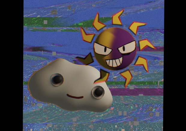 【3Dオブジェクト】雲と太陽