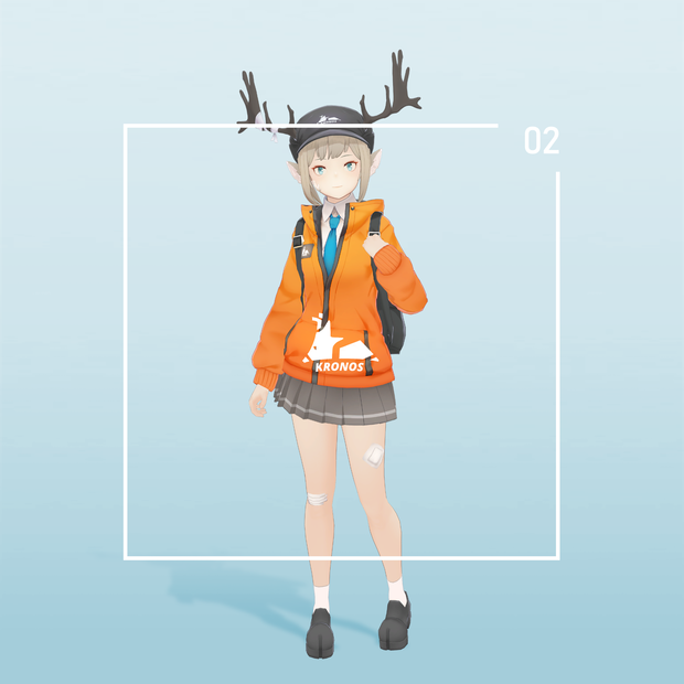 【VRC対応3D服飾モデル】KRONOS School uniform ver4.02