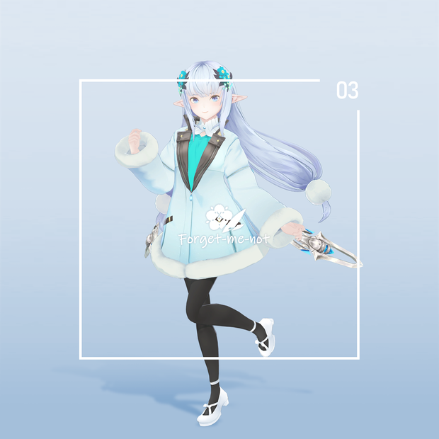 【VRC対応3D服飾モデル】Forget-me-not Elves' Outerwear ver4.03